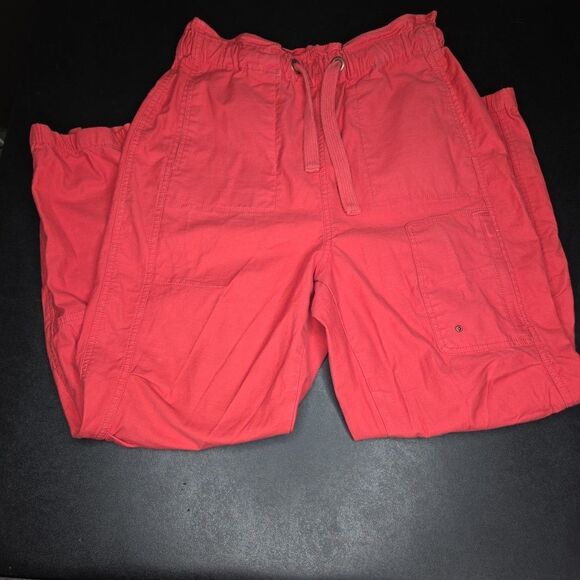 Free People Movement Red Coral Spring Trekker Cargo Zip Ankle Pants Womens M - Picture 3 of 6